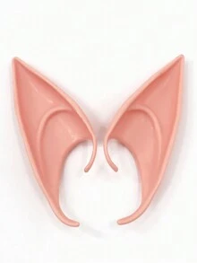 Adorno 12CM duende orejas , de punta orejas , agradable para la piel de silicona oreja , cosplay - Rosa vieja - Ver 1