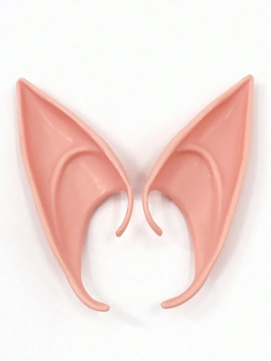 Adorno 12CM duende orejas , de punta orejas , agradable para la piel de silicona oreja , cosplay - Rosa vieja - Ver 1