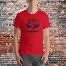 Men's "Halloween" T-Shirt. Celebrating Halloween. - 紅色 - 查看 3