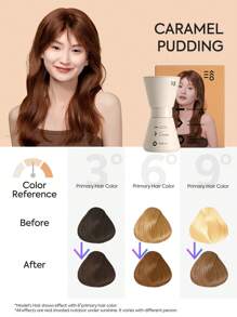 Triptych Of Lune Halloween Hair Coloring Bela Caramel Pudding Home Hair Dye Foam 120ml (refill Pack) - Brown - View 2