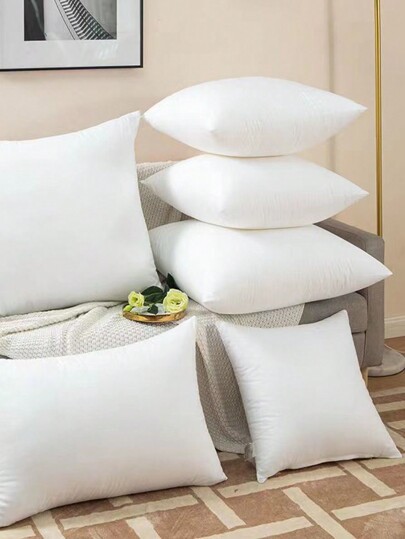 1pc Wit ative Kussen Moderne Polyester Fiber Rectangle High Elastic Core Lumbar Pad, Convenient Home, Office, Camping, Bedding, Inserts, Pillows Bed view 2