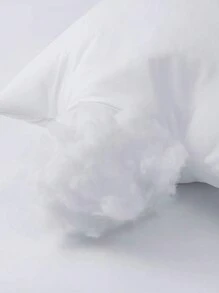 1pc White Decorative Pillow With Modern Style Polyester Fiber Rectangle High-Elastic Pillow Core & Lumbar Pad, Convenient For Home, Office, Camping, Bedding, Pillow Inserts, Pillows For Bed