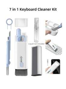 Multifunctional 7 in 1 Electronic Cleaner Kit Keyboard Cleaner Kit Screen Cleaner with Cleaning Brush for Earphones Tablet Phone - Blue - View 3