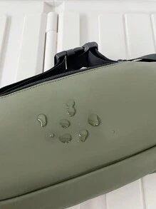 新款時尚防水材質男士斜背包休閒、運動、健身、街頭、功能性、便攜、腰包、手機包