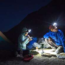 Paquete de 4 Lamparas Para Cabeza Linterna Tipo Minero de 5 LED 3 Modos de Iluminación Resistente al Agua - Multicolor - Ver 2