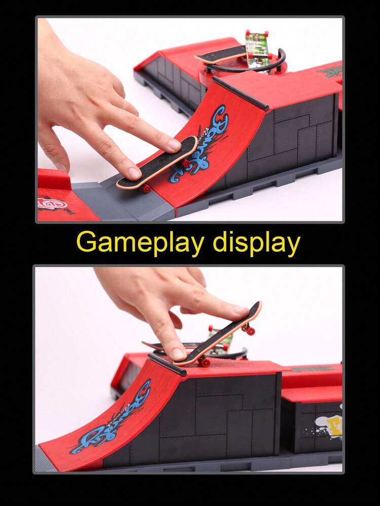 指スケートパークキット 6 In 1指スケートボード Diyスケートパーク