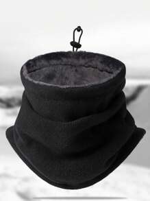 1 Pieza Cuello De Invierno Grueso De Forro Polar Para Exteriores Contra Viento, Polvo Y/o Para Mantenerse Caliente. Adecuado Para Montar, Esquiar, Patinar, Acampar. También Puede Utilizarse Como Mascarilla Y/o Diadema