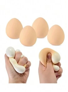 Juguete De Huevo Blando De Crecimiento Lento Para Aliviar El Estrés, 5 Uds. - Albaricoque - Ver 1