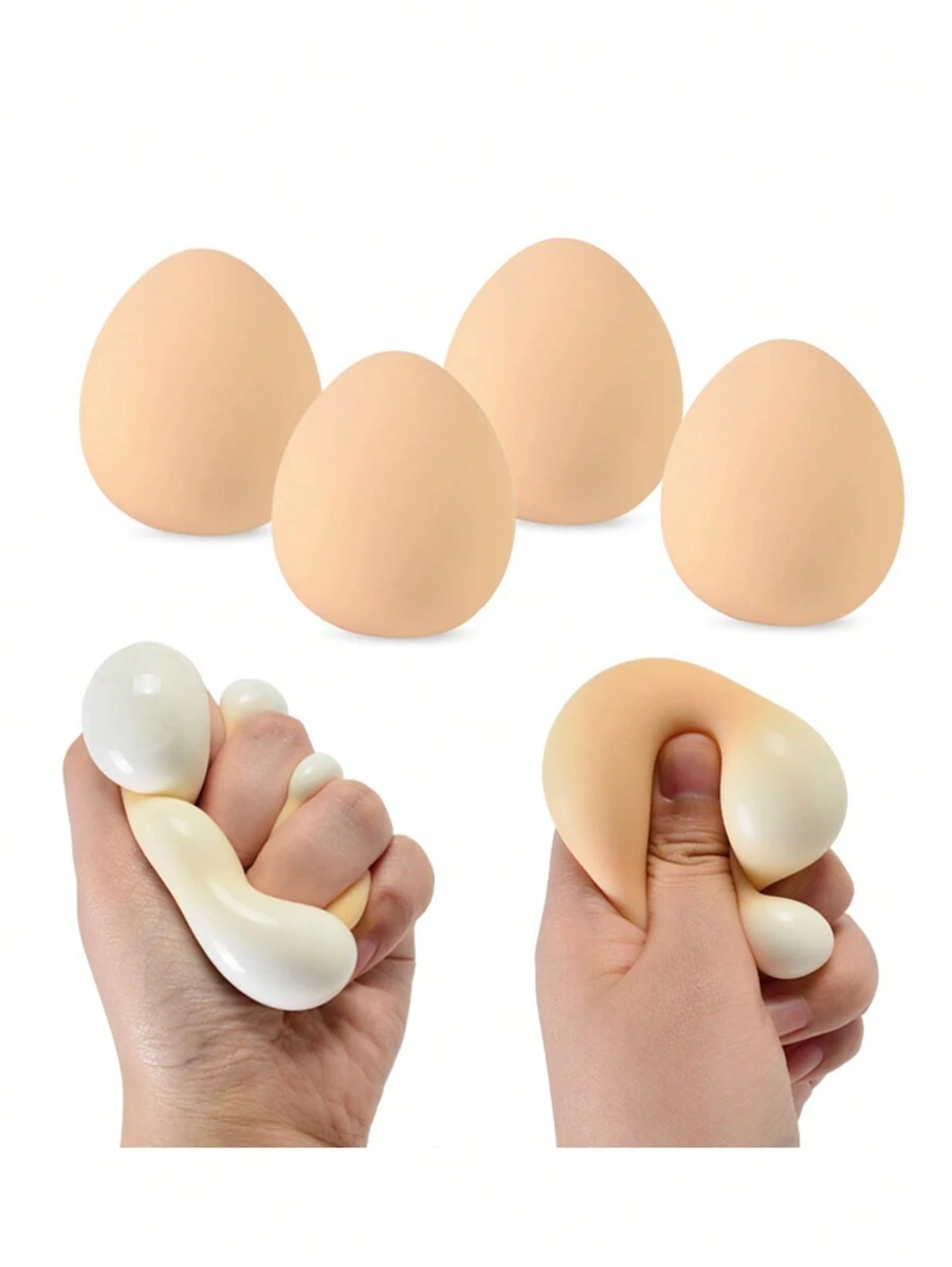 Juguete De Huevo Blando De Crecimiento Lento Para Aliviar El Estrés, 5 Uds. - Albaricoque - Ver 1