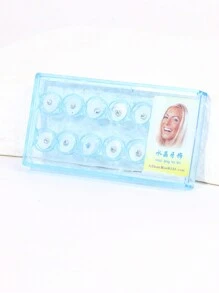 1盒10件，白色水晶莱茵石牙齿饰品牙齿配件 - 白色 - 查看 3