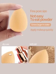 MAANGE 3支化妆刷+2个化妆海绵套装，包含粉底刷、修容刷，柔软纤维材质，方便携带，旅行必备。化妆刷套装，化妆刷套装，化妆刷组合，全套化妆工具，化妆刷套装，全套化妆工具，化妆刷套装，化妆刷礼盒套装 - 杏色 - 查看 6