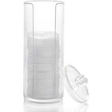 Acrylic Makeup Organizer Round Cosmetic Storage Dispenser Container Holder Organizer,Room,Home,Bedroom,Bathroom,House,Pink Room,Living Room Decor,Travel Stuff,Gift Bag,Gifts For Mom,Dad,Men,Friends,Teacher,Birthday,Wedding,Desk,Shelves,Accessories,Gift Boxes,Funny Gift,Storage ,Jewellery Box,Pouch,Makeup Brush Holder,Brush Holder,Perfume Organiser,Pouch Bag - Clear - View 2