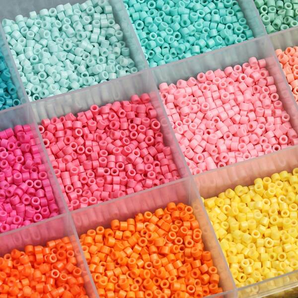 2000 pièces 2mm Versicolore Japonais Verre Graine Perles En Vrac Rond Entretoise Perles Pour Fabrication De Bijoux DIY À La Main Bracelet Accessoire