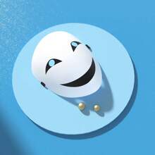 1 Máscara De Sanguijuela Con Sonrisa, Máscara De Payaso Espeluznante De Halloween Para Toda La Cara - Blanco y Negro - Ver 8