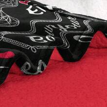 Cobertor con Borrega  extra suave, Tela Polar Flannel con Borrega - Negro - Ver 3