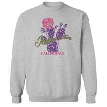 Country Parks Joshue Tree Cactus Graphic Unisex Cotton Pullover Sweatshirt - Light Grey - View 2
