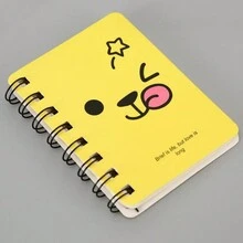4 cái/bộ Tâm trạng Cuộn dây Quyển sổ Có thể mang đi Túi sổ tay Học sinh Văn phòng phẩm Hoạt hình Nhật ký - Nhiều màu - Xem 3