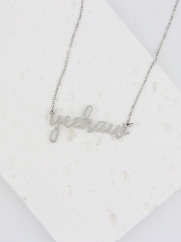 European And American Fashion Western Cowboy Yeehaw Letter Pendant Necklace