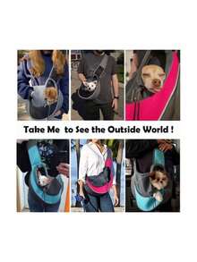 Mochila Cangurera Transportadora Perros,gatos,mascotas - Azul - Ver 4