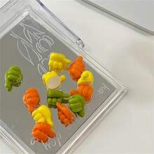 10pcs Thumb Hook, Hub, Creative And Cute Data Cable Storage, Fixed Cable Manager, No Trace, No-Drill And Sticky Hook - Thumb Line Card [Mixed Color] - View 3