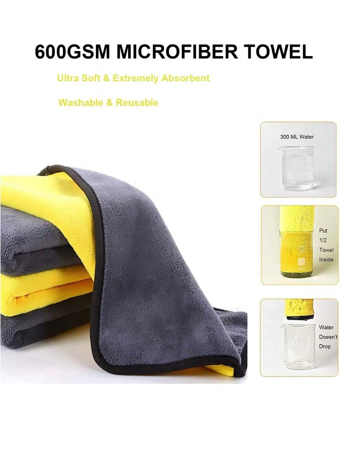 1pc Kitchen Towel Set, DoubleSided Coral Fleece Microfiber Drying