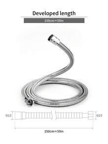 1.5m Ống mềm vòi hoa sen Đối với Vòi hoa sen Thép không gỉ phổ cập Giao diện - Bạc - Xem 3