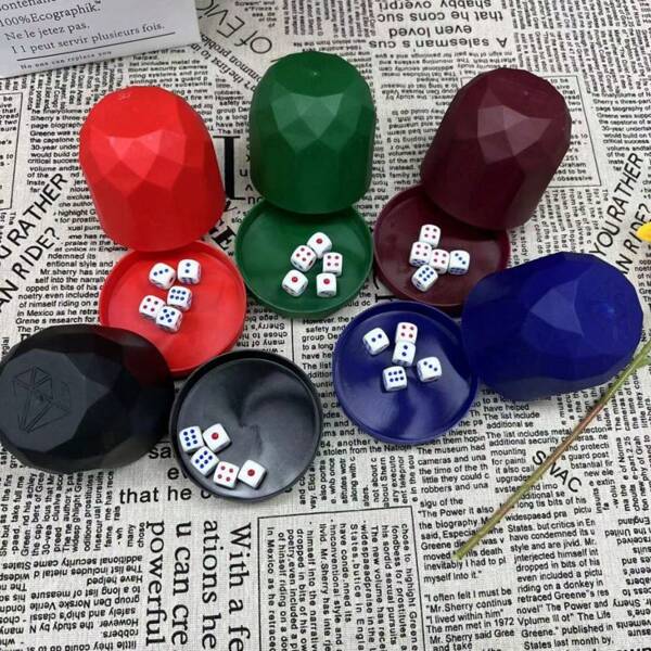 1 Set de Divertidos Vasos para Dados Silenciosos para Fiestas de KTV y Juegos de Mesa, Material Liviano para Entretenimiento Divertido