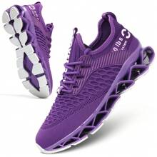 Women's Fashion Sneakers Running Shoes Non Slip Tennis Shoes Athletic Walking Blade Gym Sports Shoes - 紫色 - 查看 1