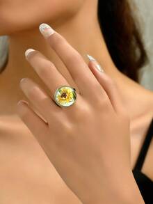 1只簡約設計的聖誕/萬聖節骷髏、蝙蝠可打開且可調節戒指,感恩節/舞會/聚會裝扮首飾配件,是給朋友的理想禮物