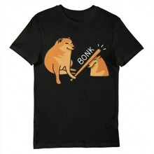 Playera Cheems Bonk Perro Meme Caballero - Negro - Ver 2