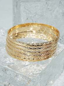 Unisex-mode-e-commerce-armband Aus Eisenlegierung Im Europäischen Und Amerikanischen Stil Mit Geometrischem, Rautenförmigem Schlangenschuppenmuster, Geeignet Für Den Täglichen Gebrauch Für Frauen Und Männer