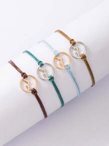 4 cái Núi Chi Tiết Vòng Tròn Trang Trí Vòng Tay - Nhiều màu - Xem 1