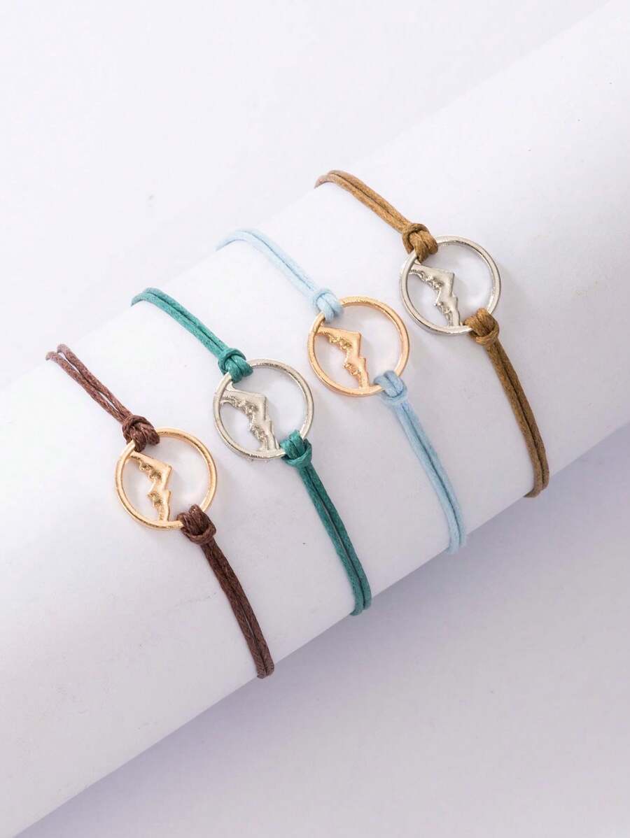 4 cái Núi Chi Tiết Vòng Tròn Trang Trí Vòng Tay - Nhiều màu - Xem 1