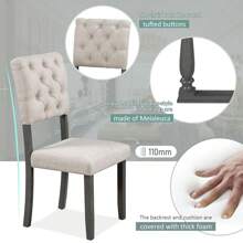6-Piece Retro Style Dining Set with 4 Upholstered Dining Chairs and 1 Bench, Wood Kitchen Table and Chair with Special-Shaped Legs and Foam-Covered Seat Backs&Cushions - 蓋瑞 - 查看 6