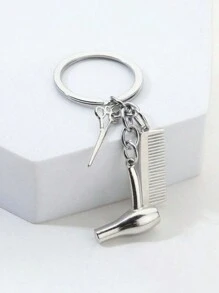 1pc Ferramentas de cabeleireiro Temático Chaveiro Metálico Incluindo Tesoura Secador de Cabelo Pente Pingente DIY Chaveiro de Carro Pingente Chaveiro de Cabeleireiro Conjunto de Chaveiros Personalizado Secador de Cabelo Tesoura Pente Pingente Chaveiro de Liga Para Carro Bolsa de Mão Salão de Cabeleireiro Presente de Aniversário Mulheres Homens Presente Acessórios de Presente Decoração Chaveiro Pingentes