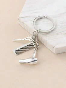 1pc Ferramentas de cabeleireiro Temático Chaveiro Metálico Incluindo Tesoura Secador de Cabelo Pente Pingente DIY Chaveiro de Carro Pingente Chaveiro de Cabeleireiro Conjunto de Chaveiros Personalizado Secador de Cabelo Tesoura Pente Pingente Chaveiro de Liga Para Carro Bolsa de Mão Salão de Cabeleireiro Presente de Aniversário Mulheres Homens Presente Acessórios de Presente Decoração Chaveiro Pingentes