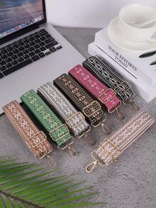 1入可調式卡其色刺繡包帶，適用於手提包/肩背包/斜跨包，時尚耐用 - 卡其色 - 查看 8