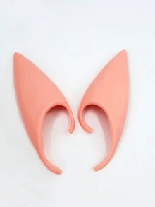 Adorno 12CM duende orejas , de punta orejas , agradable para la piel de silicona oreja , cosplay - Rosa vieja - Ver 3