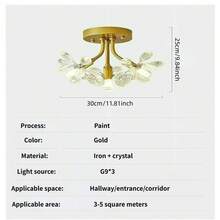 Crystal Hallway & Corridor Light, Modern Nordic Style Luxury New Ceiling Light For Entrance, Hall, Balcony - Gold - View 3