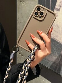 1 Stück Handyhülle mit integriertem Aufhängeloch, handgeknotetes Seil, Rundumschutz, kompatibel mit iPhone 15/15 Pro/15 Pro Max/15 Plus/11/12/13/14/Xs/Xr/11 Pro/11 Pro Max/12 Pro/12 Pro Max/13 Pro/13 Pro Max/14 Pro/14 Pro Max/14 Plus/7 Plus/8 Plus/8/Se2