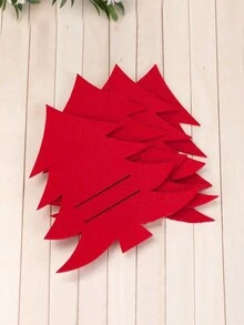 1 件圣诞装饰涤纶餐具袋、圣诞老人风格餐具袋、圣诞树派对装饰 - 灰色 - 查看 5