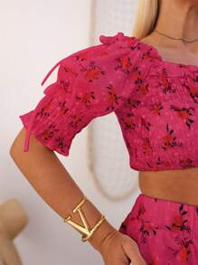 Women Two-piece Outfits - Màu Hồng Tươi - Xem 2