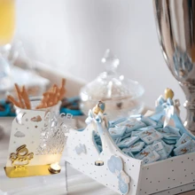 Guardian Angel Baptism Souvenir Centerpiece Gift Mdf Wood - Apricot - View 3