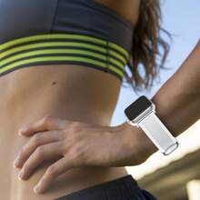 1 件粉紅色直條紋矽膠運動錶帶相容於 Apple Watch 44mm.45mm.49mm.38mm.40mm.41mm.42mm 相容於 Apple Watch 系列 Ultra/se/8/7/6/5/4/3/2/1 - 粉色 - 查看 11