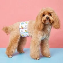 New Cross-Border Product Tropical Fruit & Cherry Cartoon Fruit Animal Pattern Male Dog Physiological Pants, Anti-Harassment, Washable Male Dog Diaper