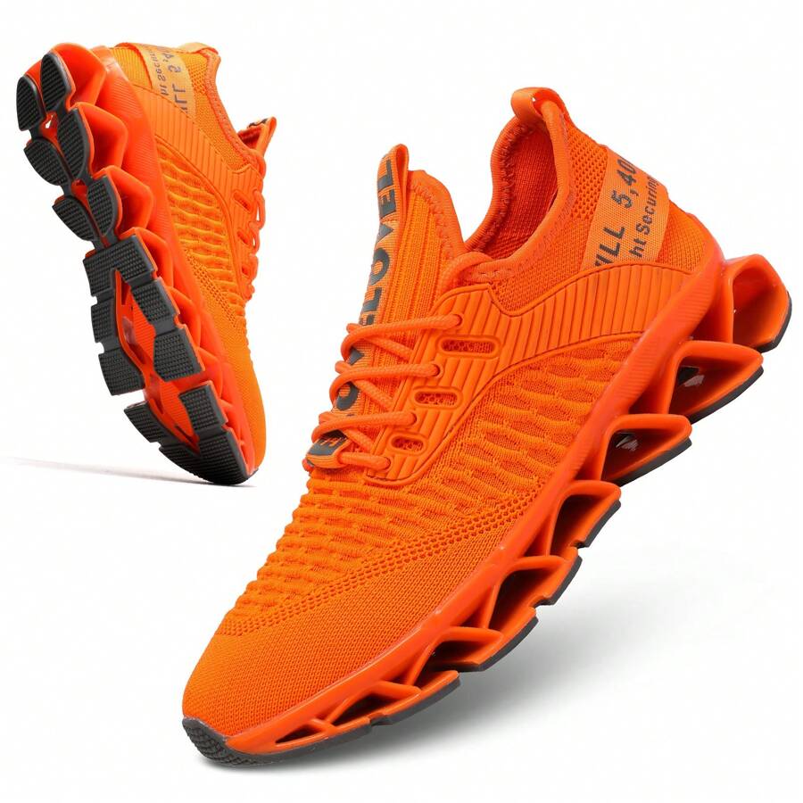 Women's Fashion Sneakers Running Shoes Non Slip Tennis Shoes Athletic Walking Blade Gym Sports Shoes - 橘色 - 查看 1
