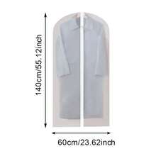 1入輕便掛衣袋，附有防塵蓋和全拉鍊，適用於壁櫥存儲和旅行，秋冬衣物防塵袋，掛衣服防塵罩，衣架袋家庭衣櫥外套套，衣物收納袋，西裝罩衣套，防水衣物組織者，透明可洗旅行防塵裙保護器收納拉鍊袋，學校組織者袋老師收納袋