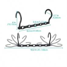 節省空間衣架,衣櫃易收納,省空間衣櫃,省空間襯衫衣架,衣櫃衣架整理器 - 黑色 - 查看 3