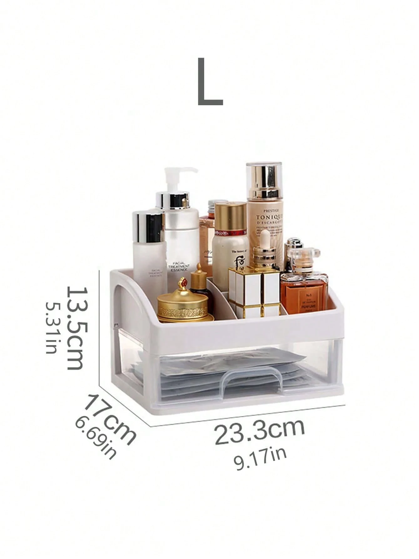 Desktop Drawer Style Cosmetic Storage Box Organizer, Jewelry Dressing