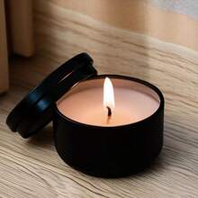 1 支旅行裝罐裝香氛蠟燭,無菸大豆蠟,適用於家居香氛 - 黑色 - 查看 1